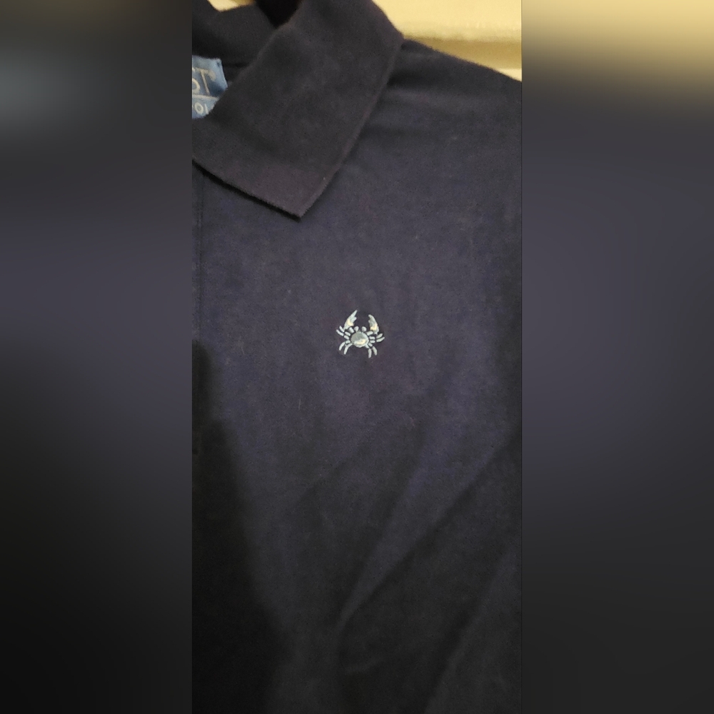 Men's Coast Navy Polo Size Large - Picture 3 of 4